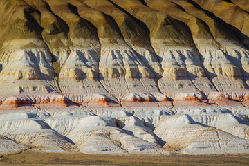 Colorful rocks in the Kazakhstan steppe