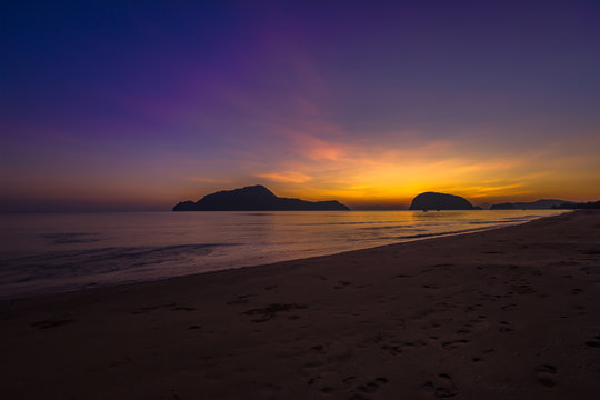 Thailand, Sunset, Lake, Sky, Dawn © weera