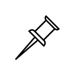 push pin stationery icon vector design template
