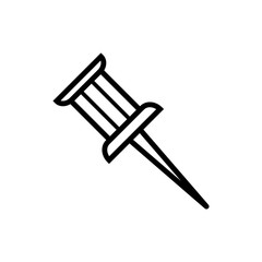 push pin stationery icon vector design template