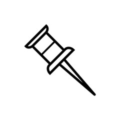 push pin stationery icon vector design template