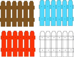 fence isolated on white background