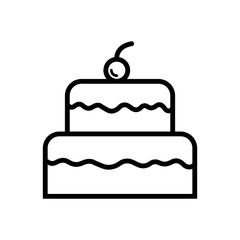 cake - birthday cake icon vector design template