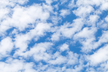 Background with blue sky and white clouds