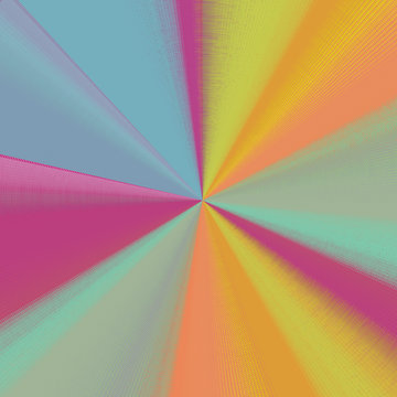 Sfondo astratto, con  raggiera effetto metallo multicolore