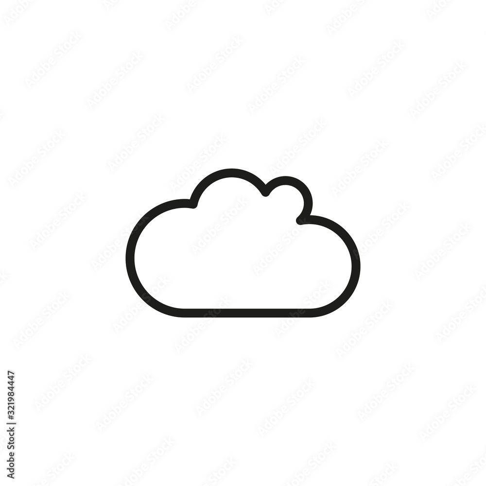 Canvas Prints simple cloud line icon.