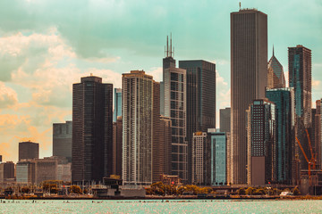Fototapeta premium Fotografia de paisaje de Chicago 