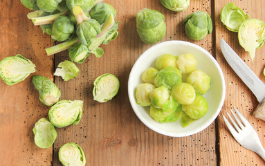 Schale mit Rosenkohl Gemüse Kohl Kohlgemüse 