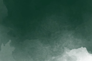 Emerald watercolour background in watercolor style on colorful background. Modern Deep green, great design for any purposes. Creative vector illustration. Grunge, sketch, Splash texture.