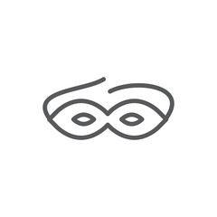 Mask line icon on white background