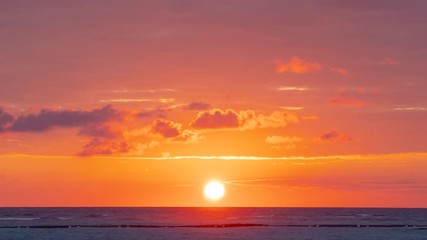 Timelapse of a Beautiful tropical sunrise over the sea at Punta Cana, Dominican republic - Powered by Adobe
