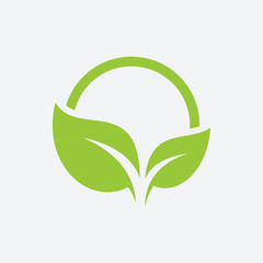 leaf logo with a circle