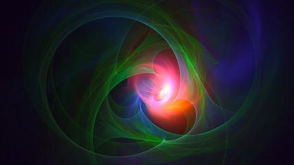 Fractal 3D rendering abstract and shiny background