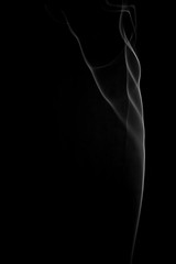 Beautiful smoke wave in black background