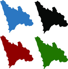 Mandailing Natal City Map, North Sumatra, Indonesia