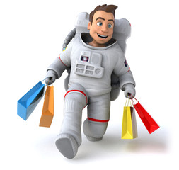 Fun astronaut - 3D Illustration