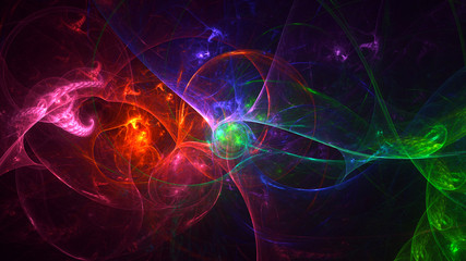 Fototapeta premium Fractal 3D rendering abstract and shiny background