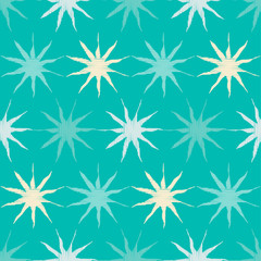 Seamless background with drawn stars. Night sky. Vector illustration for web design or print.