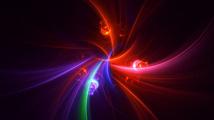 Fractal 3D rendering abstract and shiny background