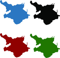 TOBA SAMOSIR CITY MAP, NORTH SUMATRA, INDONESIA