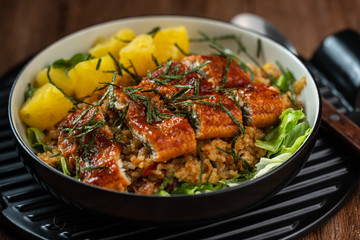 Anago-don(bowl of rice topped with conger eel)