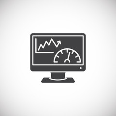 High performance related icon on background for graphic and web design. Creative illustration concept symbol for web or mobile app