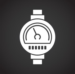 High performance related icon on background for graphic and web design. Creative illustration concept symbol for web or mobile app