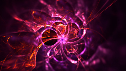 Fractal 3D rendering abstract and shiny background