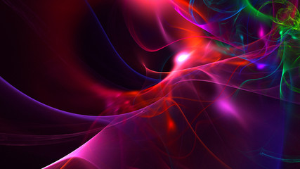Fractal 3D rendering abstract and shiny background