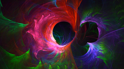 Fractal 3D rendering abstract and shiny background