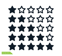 Rating icon vector logo template