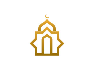 Mosque logo symbol or icon template