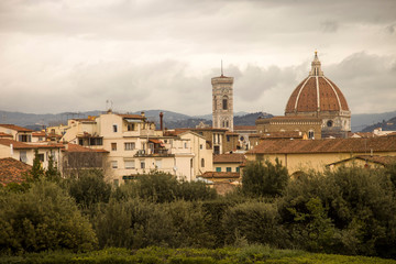 Italia, Toscana, Firenze, veduta della citta con lacattedrale.