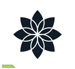 Lotus icon vector logo template