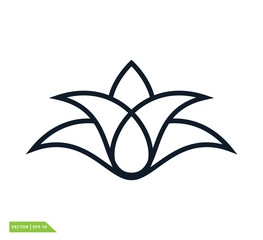 Lotus icon vector logo template