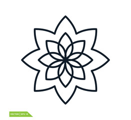Lotus icon vector logo template