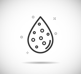 Drop icon vector