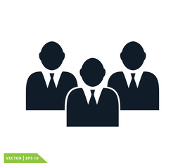 People icon vector logo template