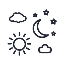 Weather icon vector design template
