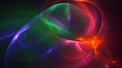 Fractal 3D rendering abstract and shiny background