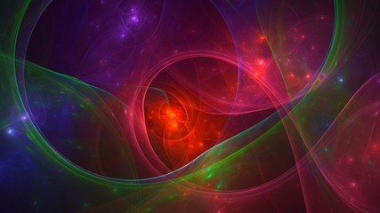 Fractal 3D rendering abstract and shiny background