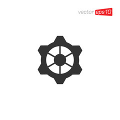 Gear Setting Icon Design Vector