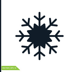 Snow icon vector logo template