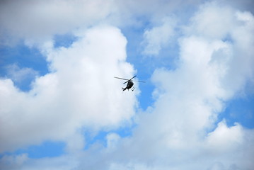 Helicopter over Everglades National Park, Florida