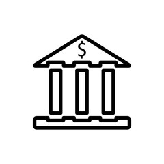 Bank icon vector sign and symbol