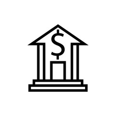 Bank icon vector sign and symbol