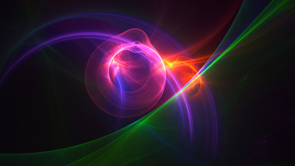 Fractal 3D rendering abstract and shiny background