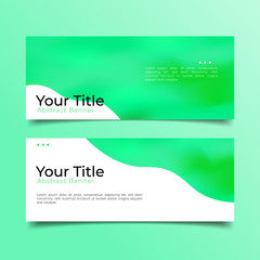 template banner website with green blur nature