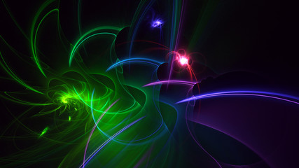 Fractal 3D rendering abstract gold bright background