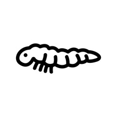 Silk worm icon vector. Thin line sign. Isolated contour symbol illustration